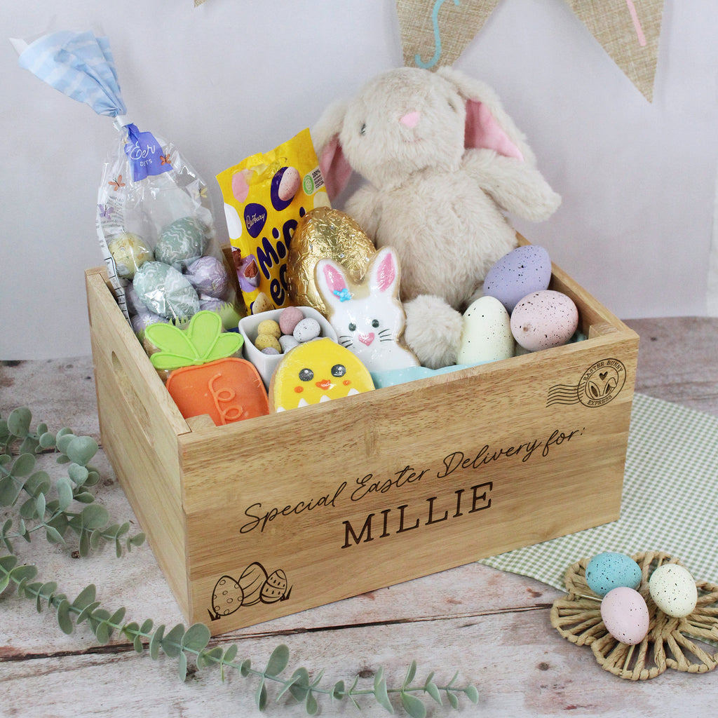 Personalised Wooden Special Delivery Easter Crate