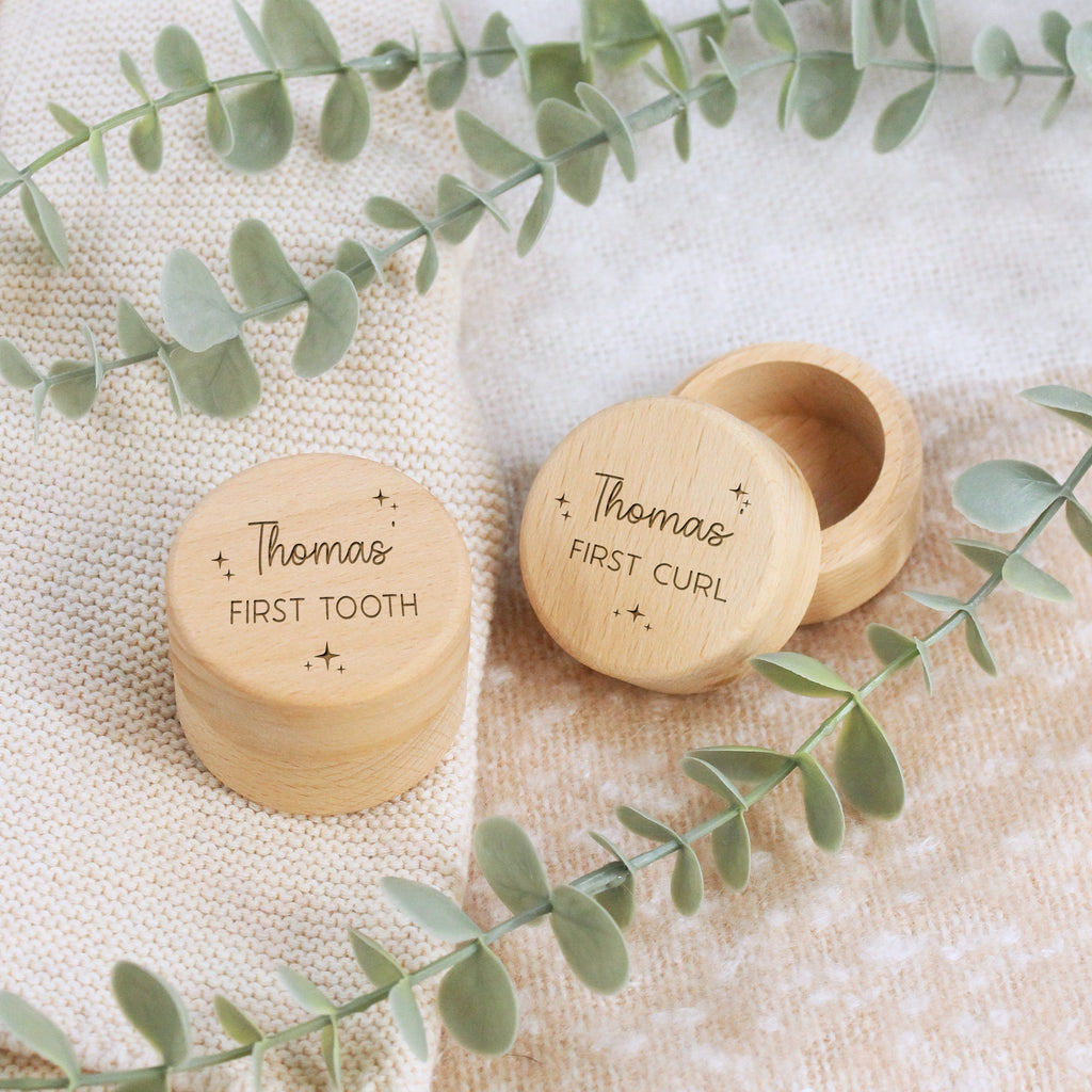 Personalised Baby’s First Tooth & Curl Box