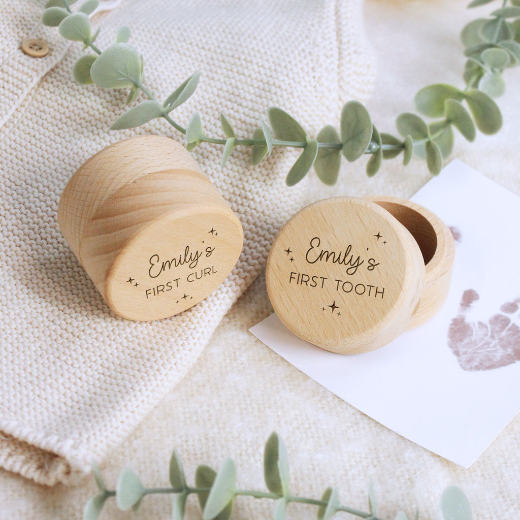 Personalised Baby’s First Tooth & Curl Box