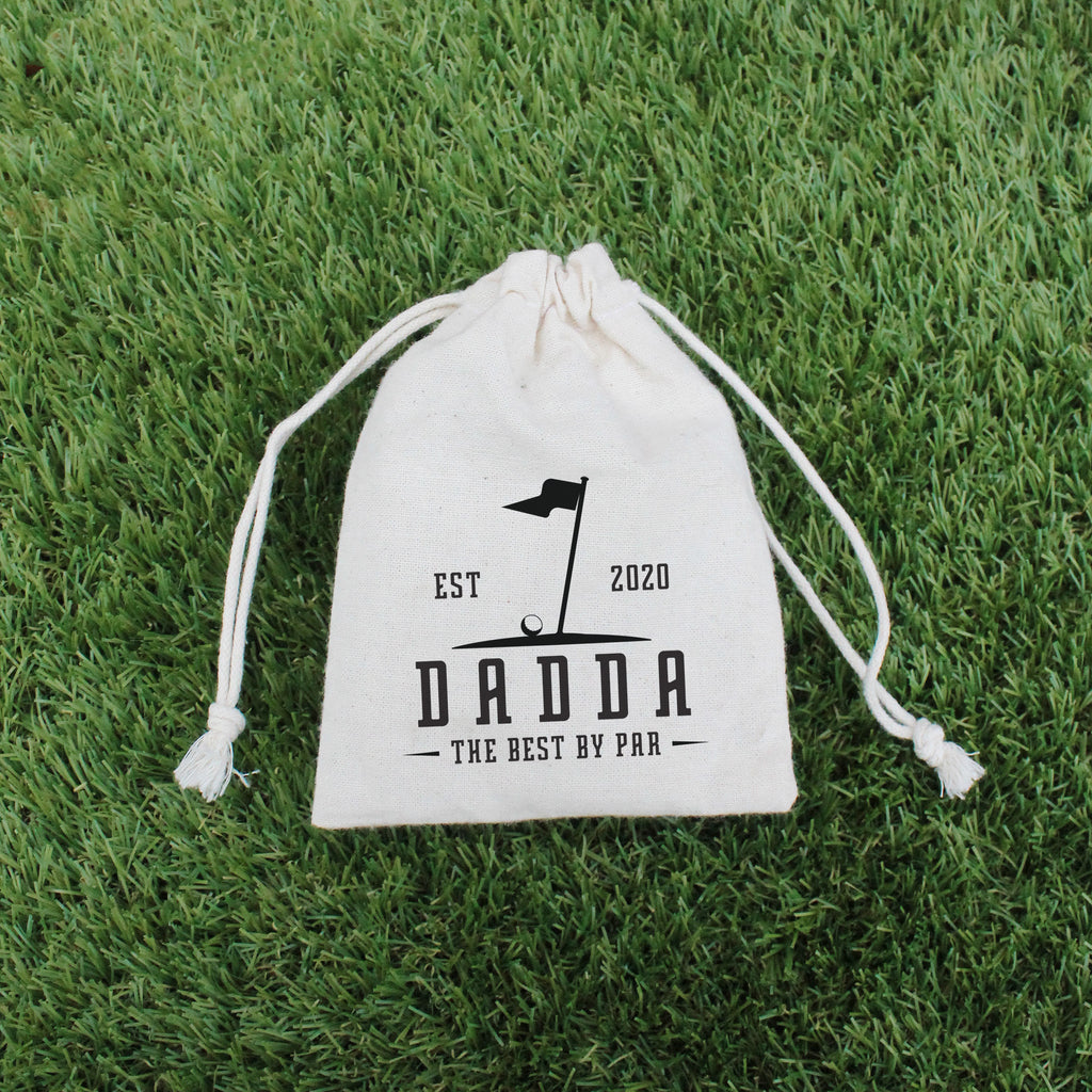 Personalised Dad's Golf Accessories in Drawstring Bag