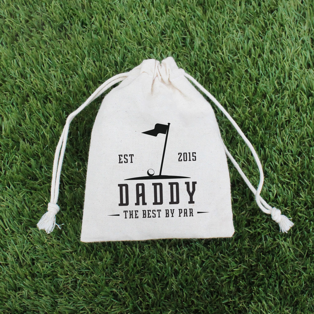 Personalised Dad's Golf Accessories in Drawstring Bag