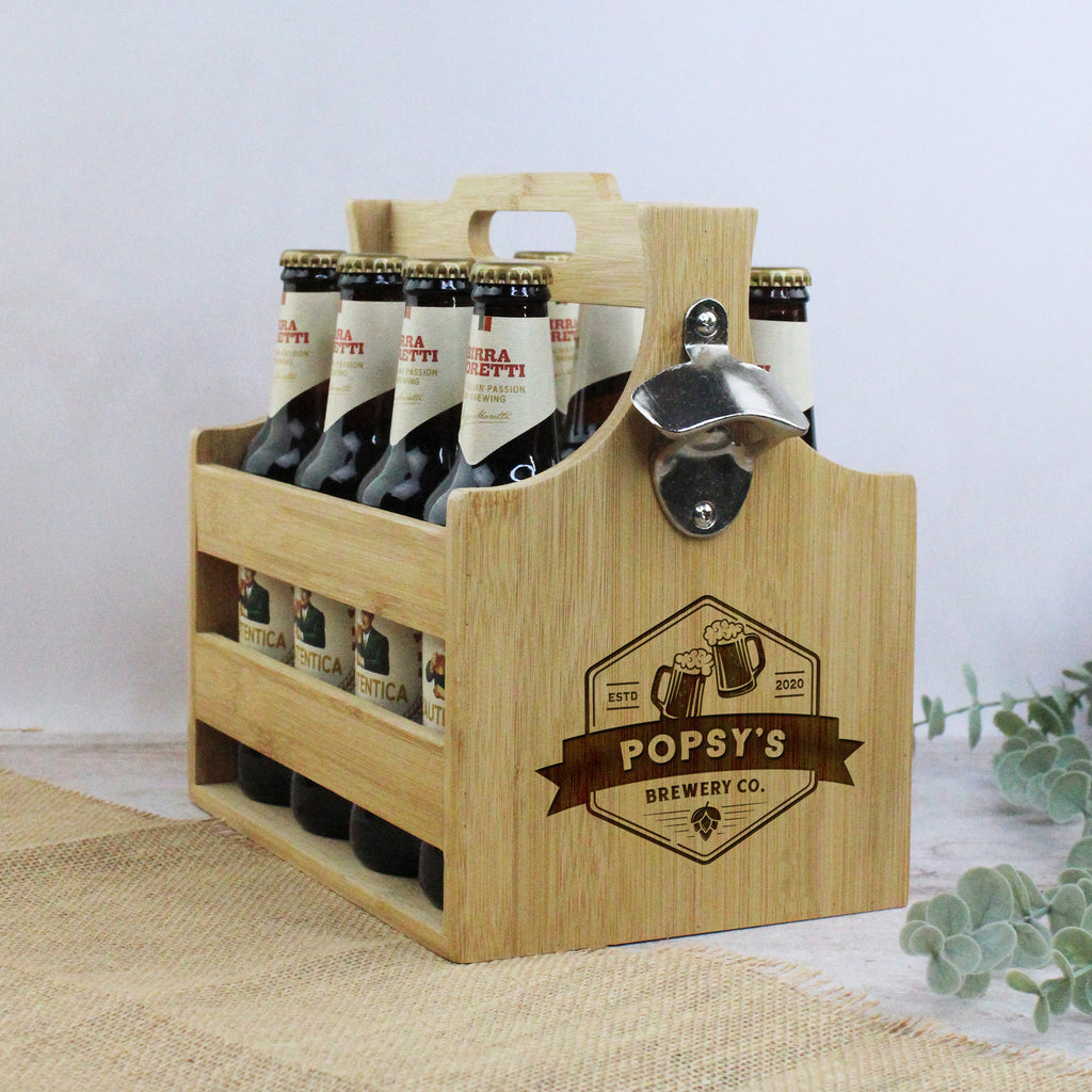 Personalised 'Grandad’s Brewery' Beer Crate with Bottle Opener