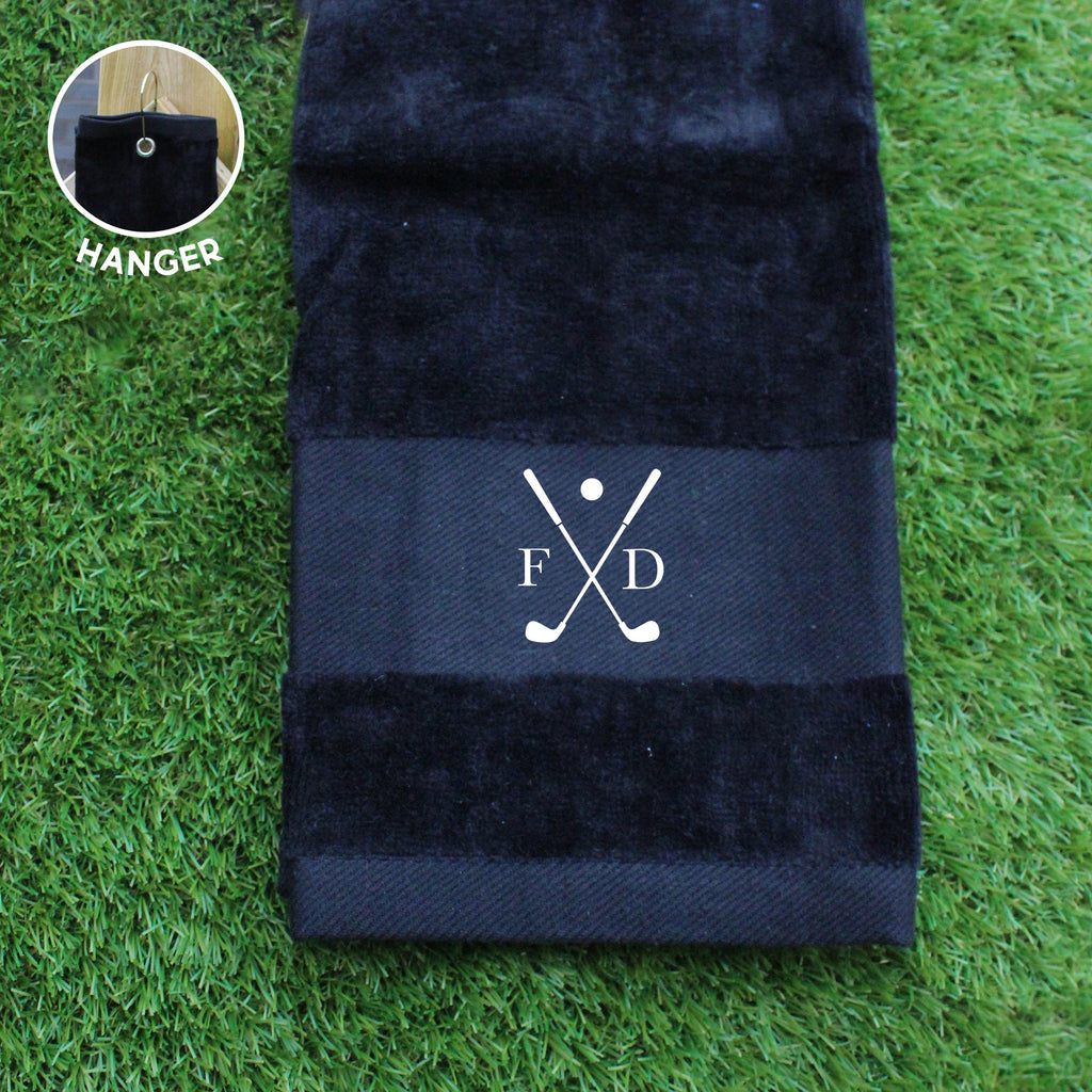 Personalised Cotton Golf Towel with Initials