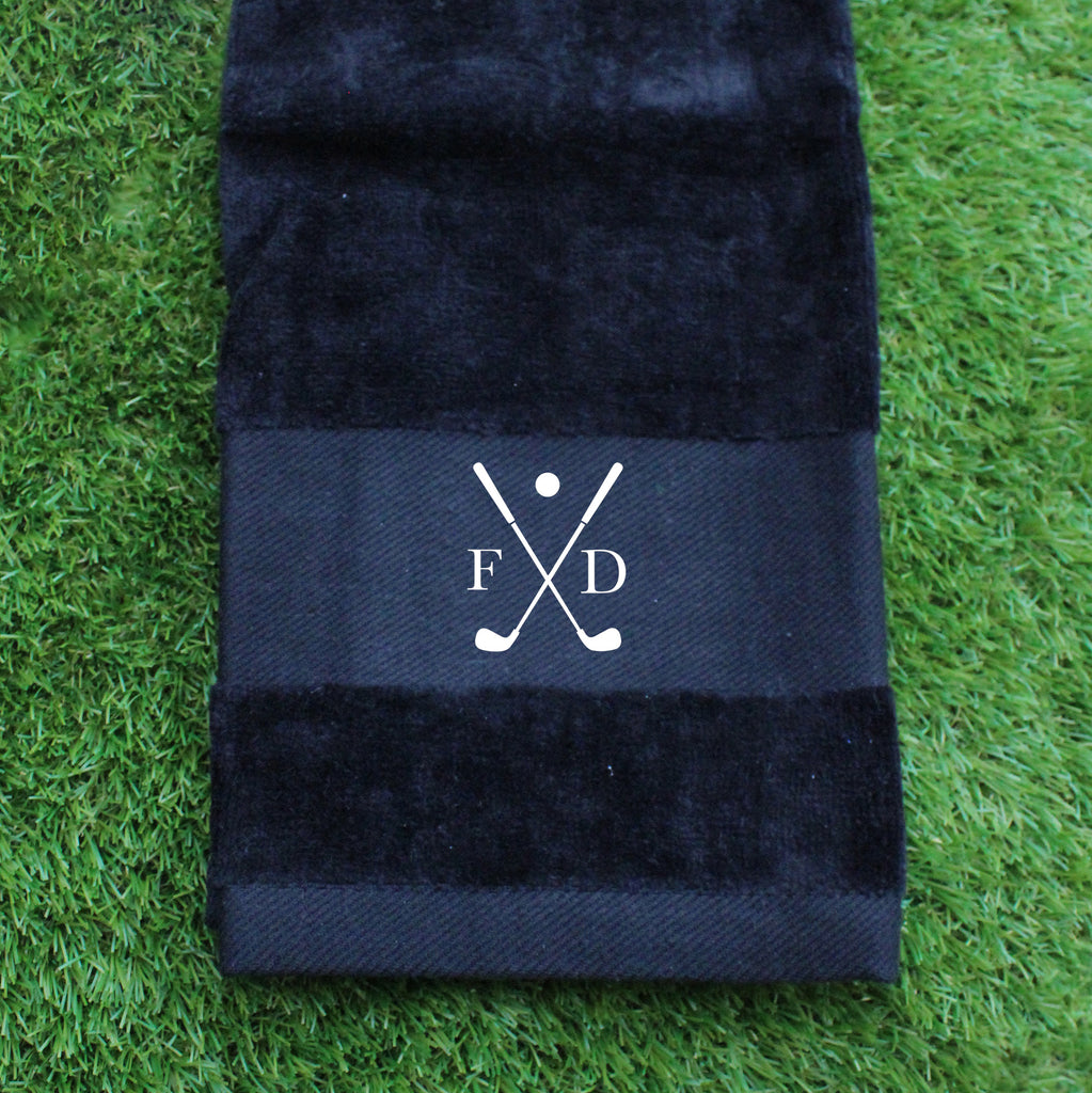 Personalised Cotton Golf Towel with Initials