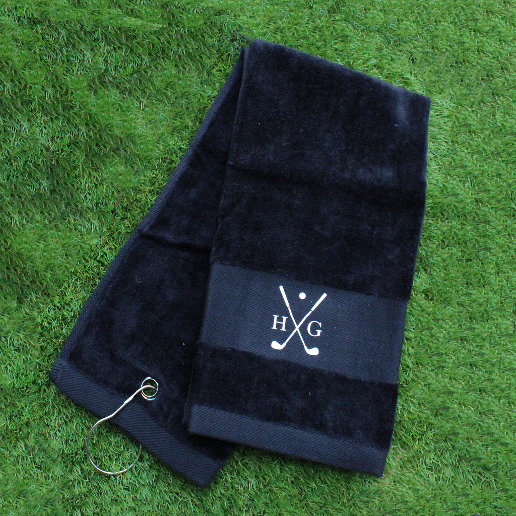 Personalised Cotton Golf Towel with Initials