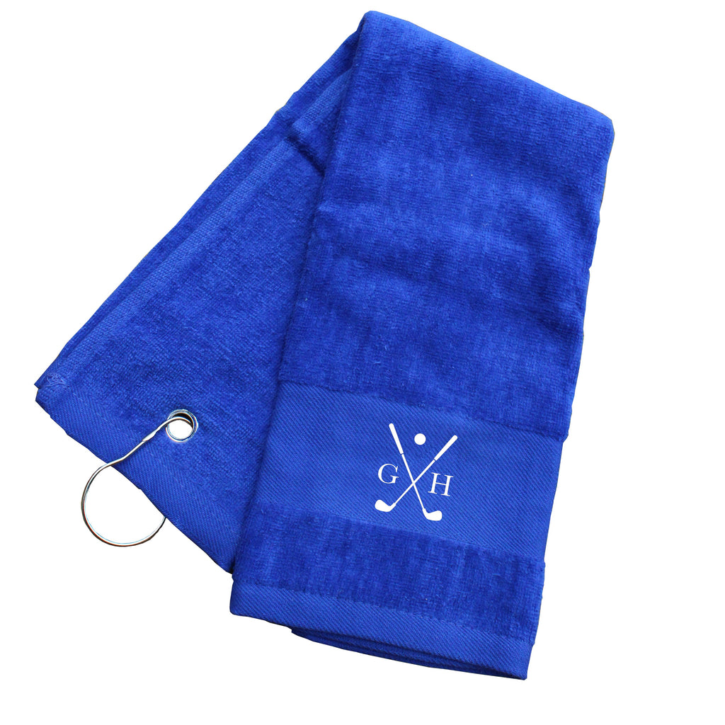 Personalised Cotton Golf Towel with Initials