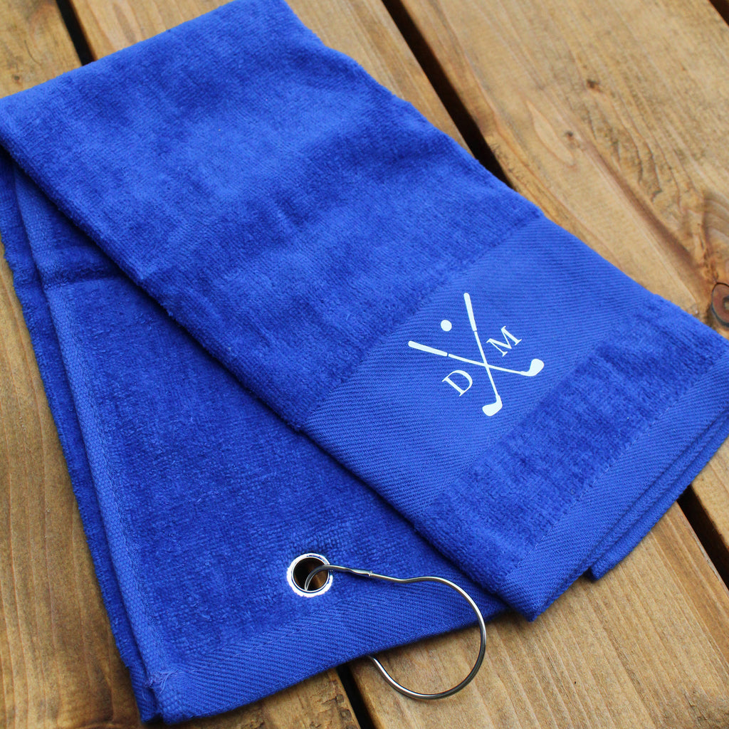 Personalised Cotton Golf Towel with Initials