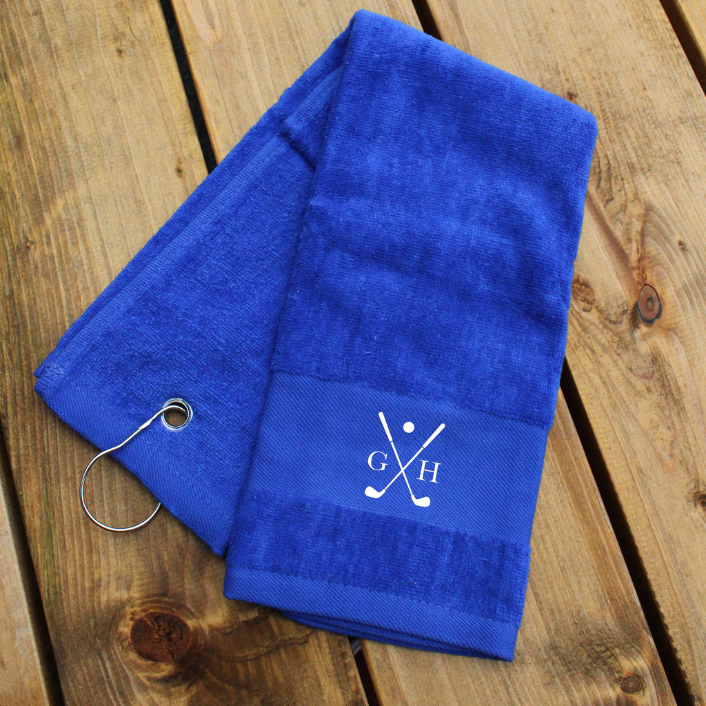 Personalised Cotton Golf Towel with Initials