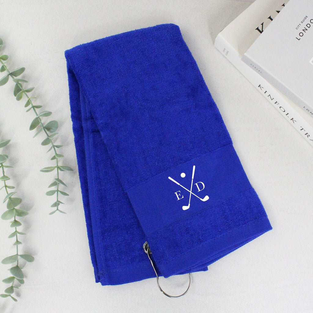 Personalised Cotton Golf Towel with Initials