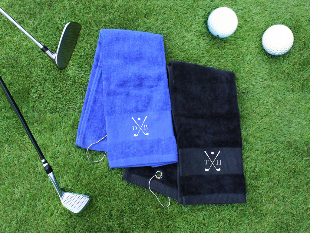 Personalised Cotton Golf Towel with Initials