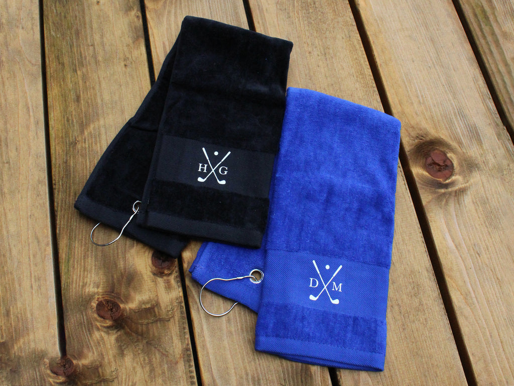 Personalised Cotton Golf Towel with Initials