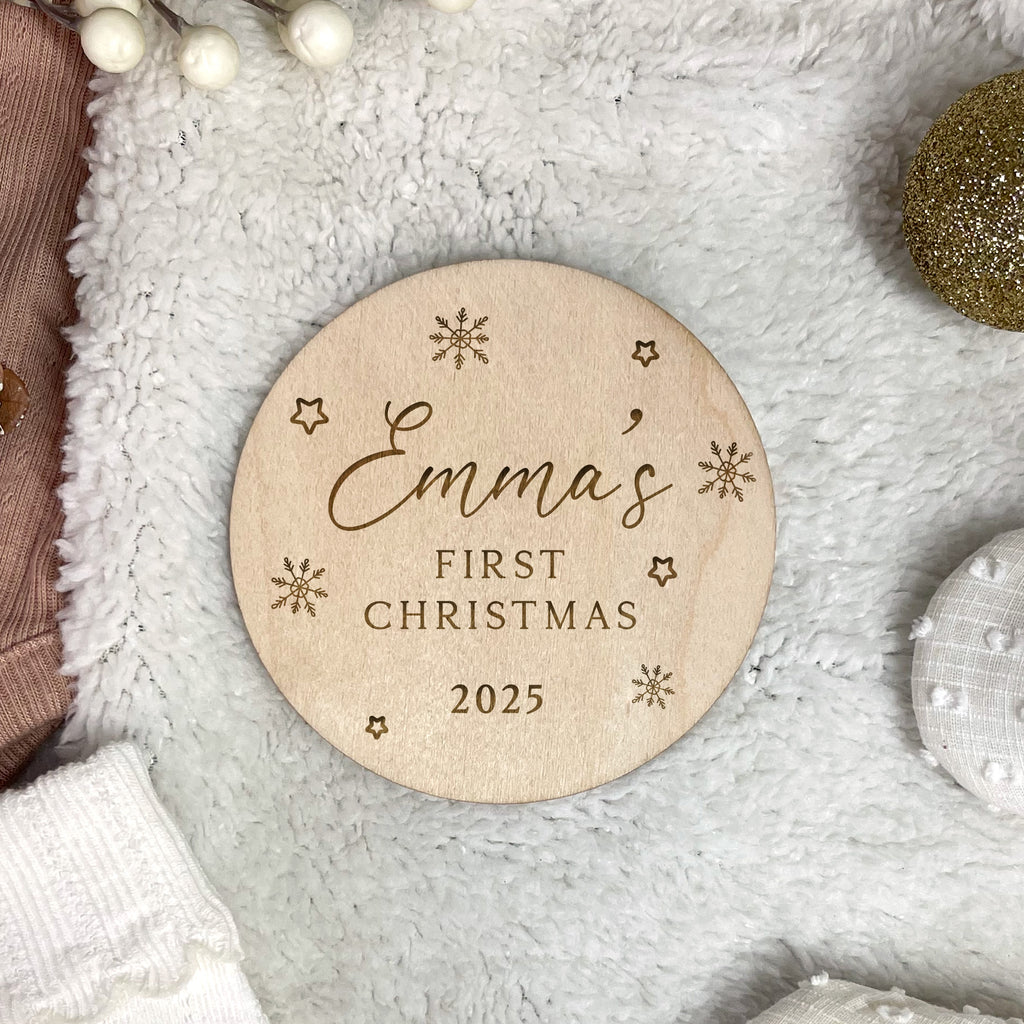 Personalised Baby’s First Christmas Photo Prop Plaque