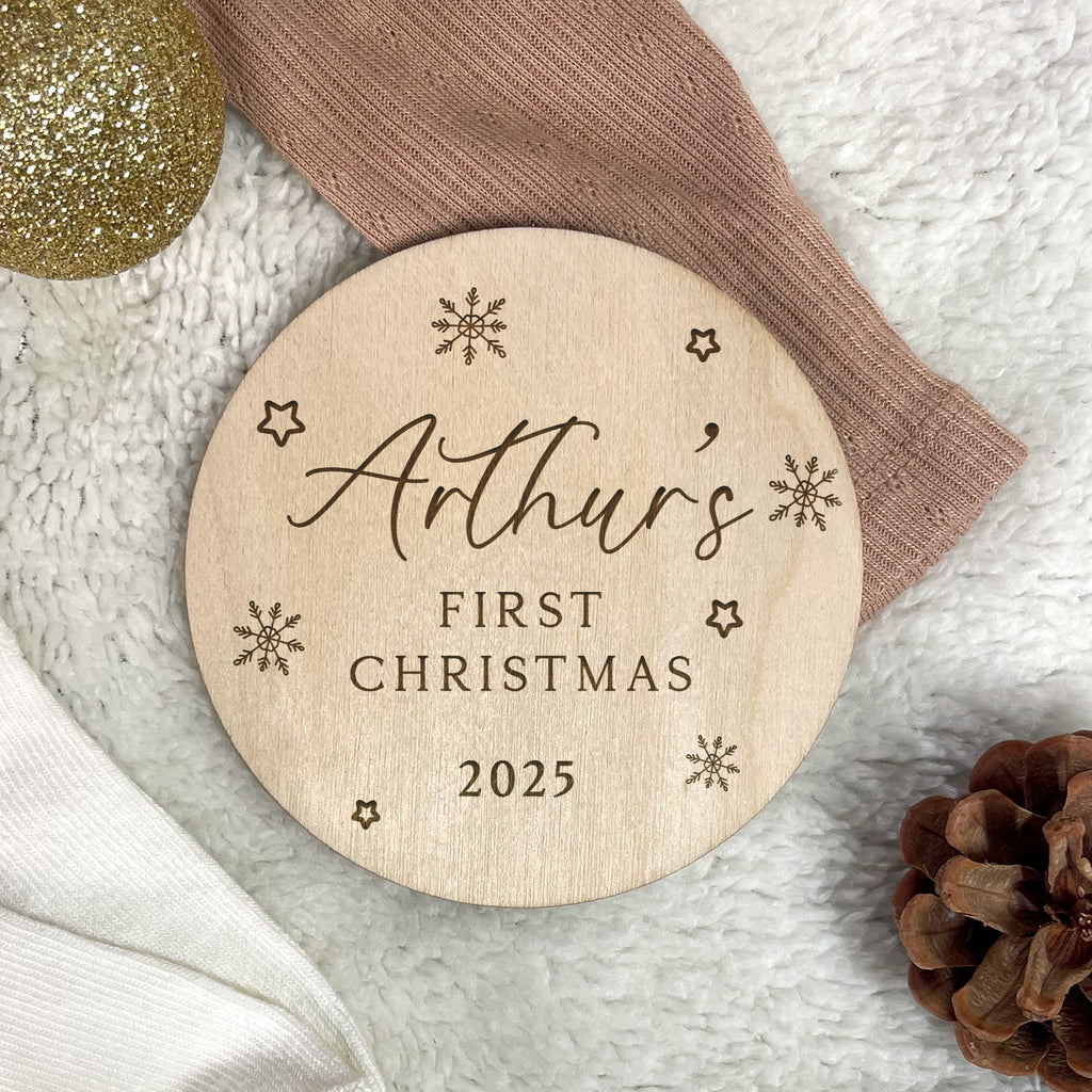 Personalised Baby’s First Christmas Photo Prop Plaque