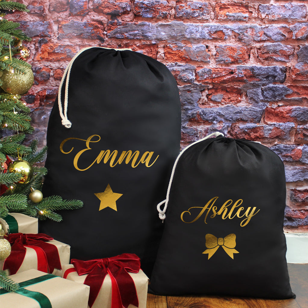 Personalised Small & Large Christmas Sacks with Icon Choices