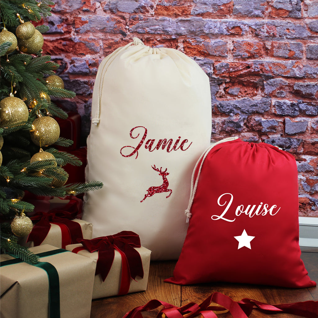 Personalised Small & Large Christmas Sacks with Icon Choices