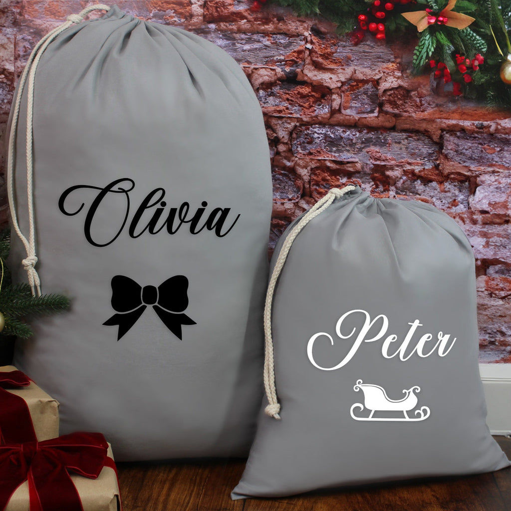 Personalised Small & Large Christmas Sacks with Icon Choices