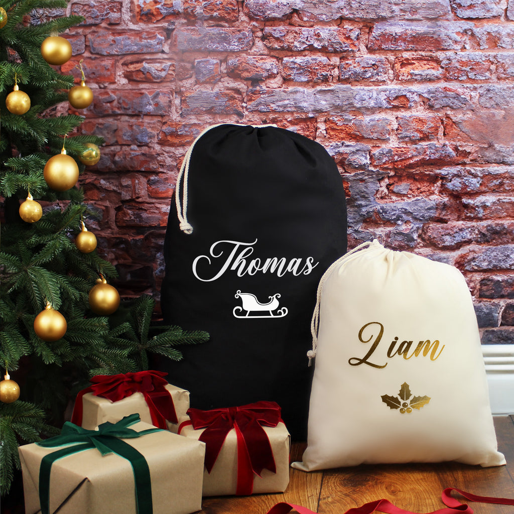 Personalised Small & Large Christmas Sacks with Icon Choices