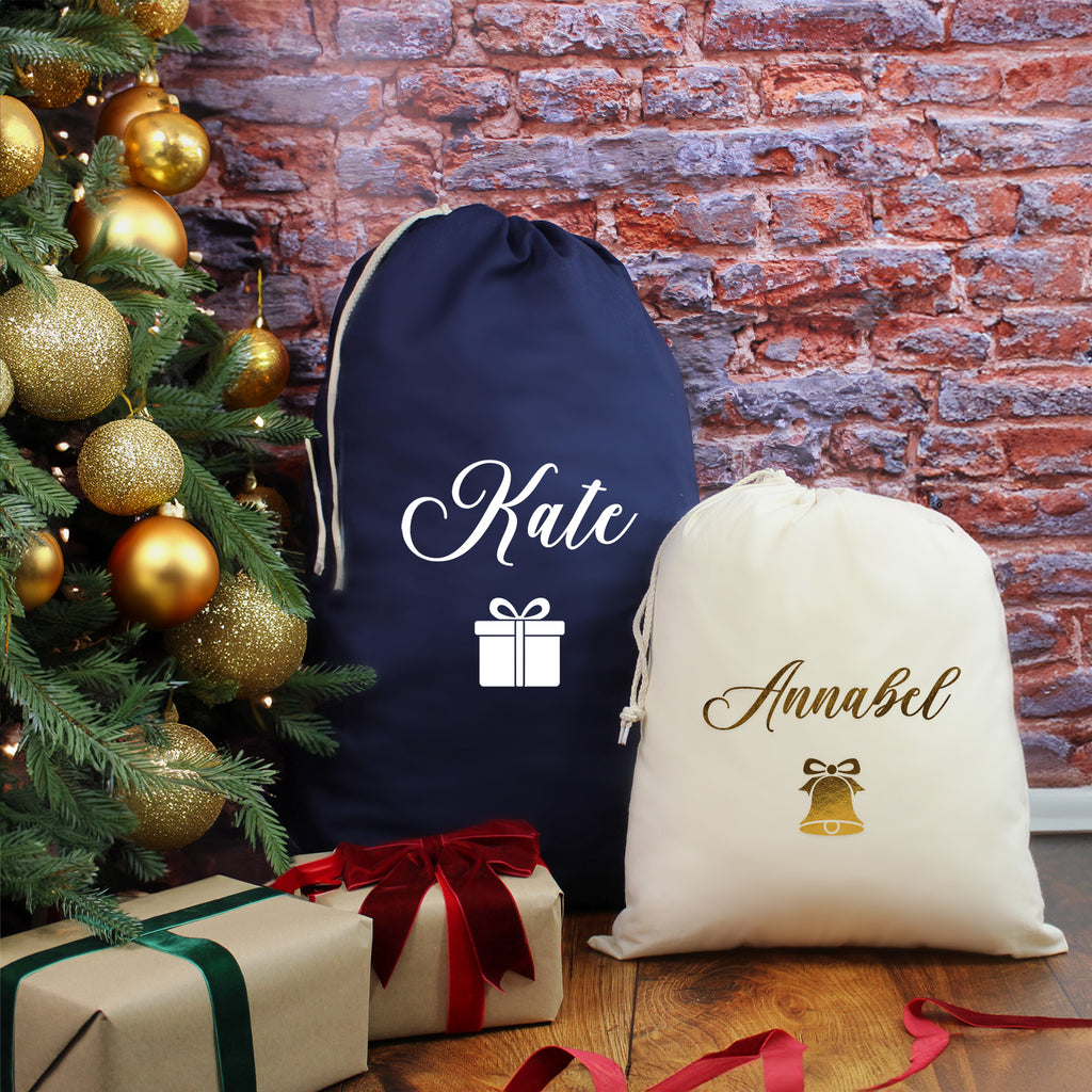 Personalised Small & Large Christmas Sacks with Icon Choices