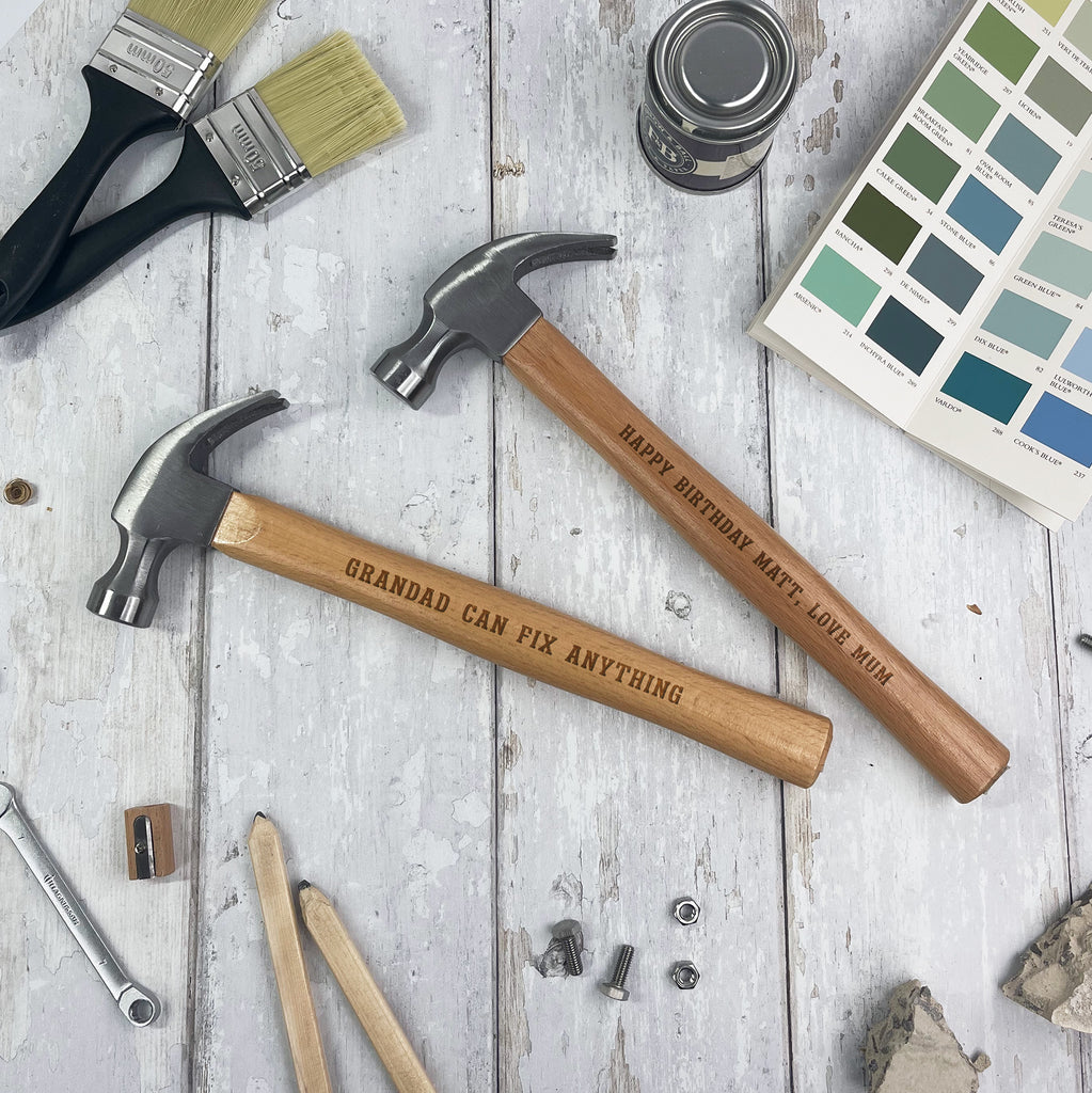 Personalised Wooden Claw Hammer - Any Text