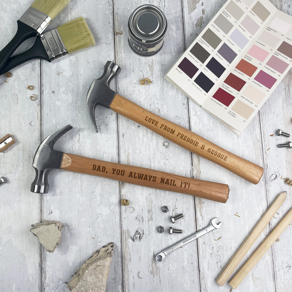 Personalised Wooden Claw Hammer - Any Text