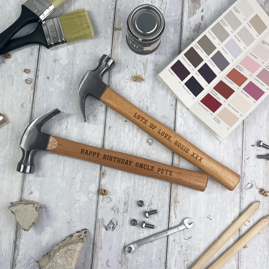 Personalised Wooden Claw Hammer - Any Text