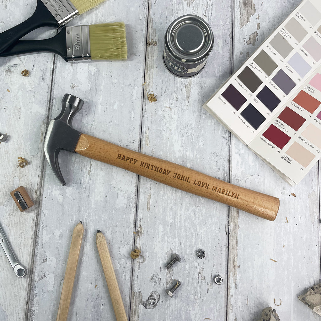 Personalised Wooden Claw Hammer - Any Text