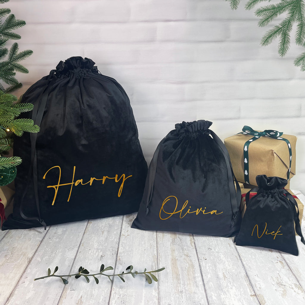 Personalised Luxury Velvet Santa Sacks