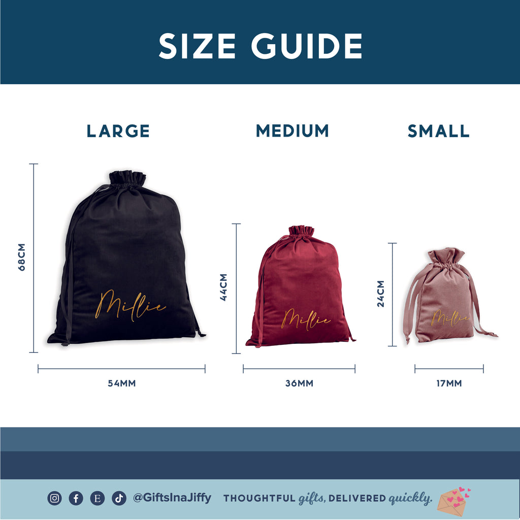 Personalised Luxury Velvet Santa Sacks