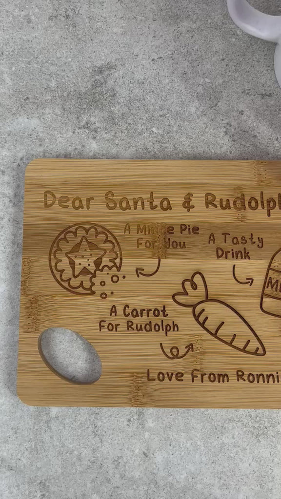 Personalised "Dear Santa & Rudolph" Small Christmas Eve Board