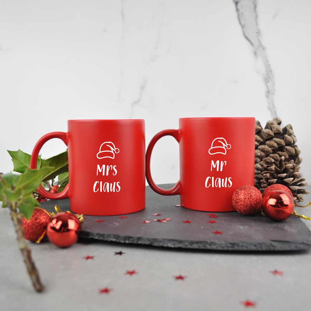 Personalised "Mr & Mrs Claus" Coffee Mug Set