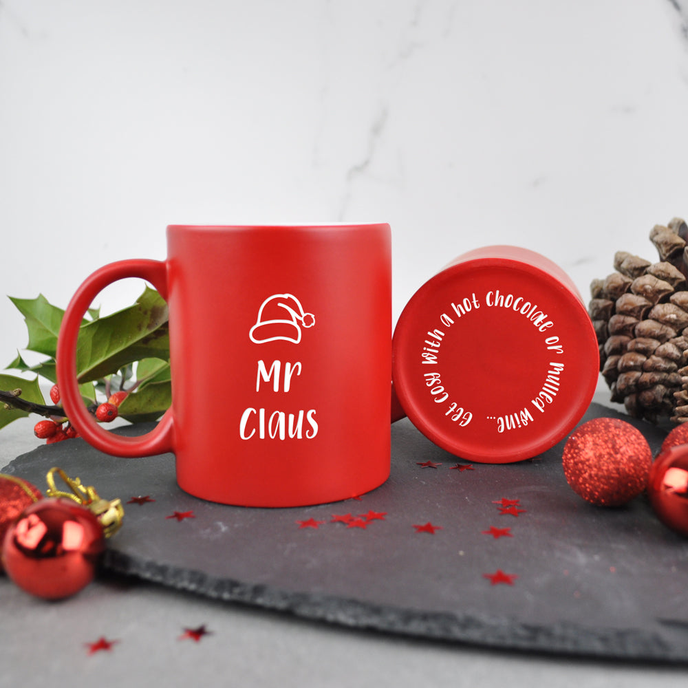 Personalised "Mr & Mrs Claus" Coffee Mug Set