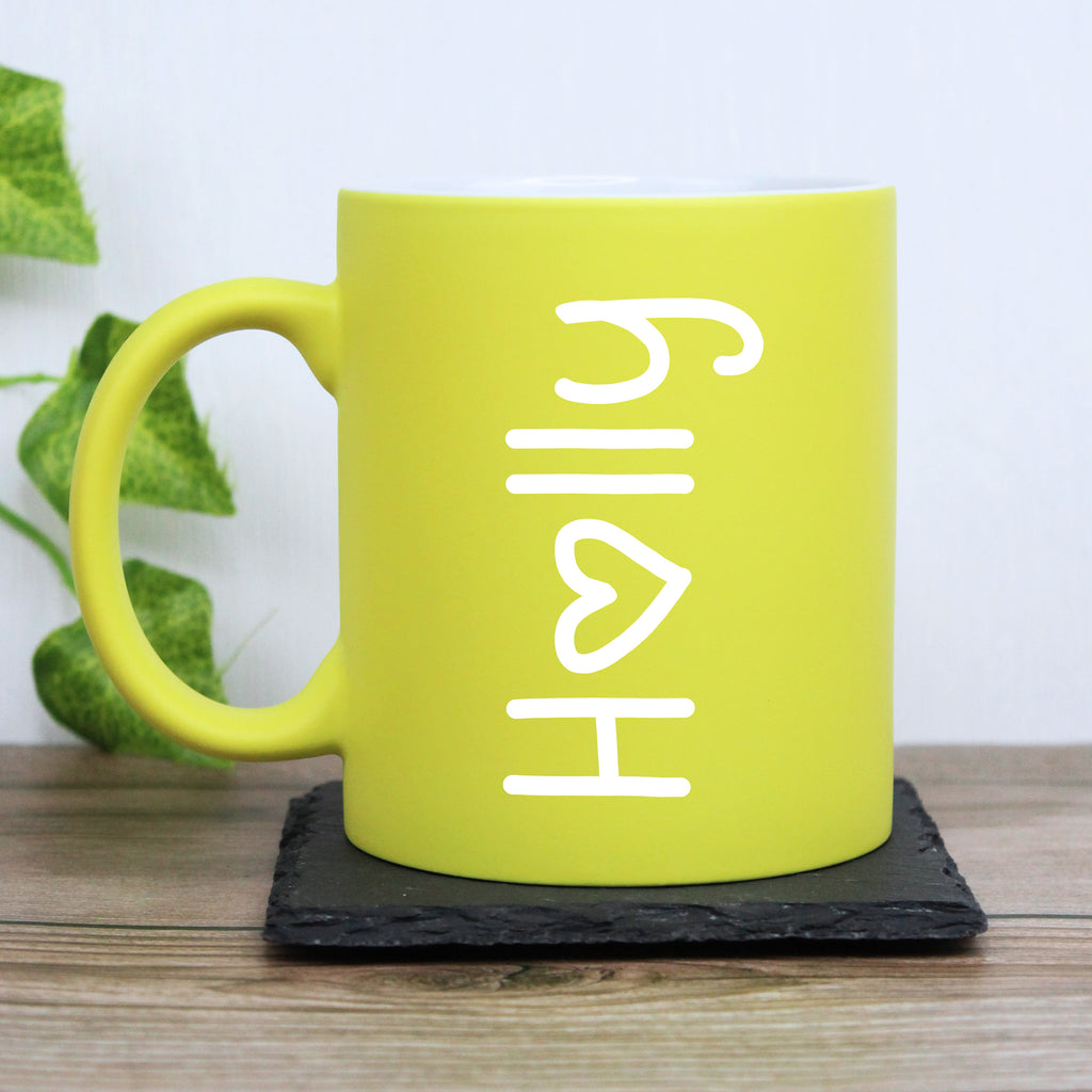 Personalised Love Heart Neon Coffee Mug