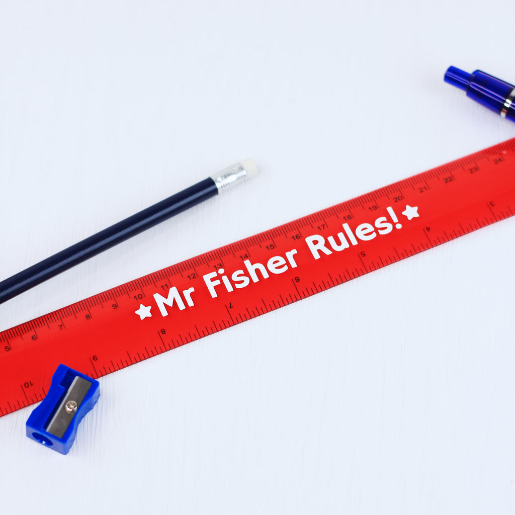 Personalised Teachers 30cm Flexible Ruler
