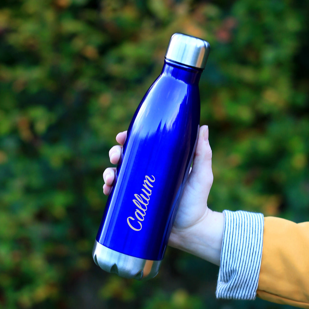 Custom Engraving Any Name Reusable Water Bottle, 24 Hours Cold 12 Hours Hot