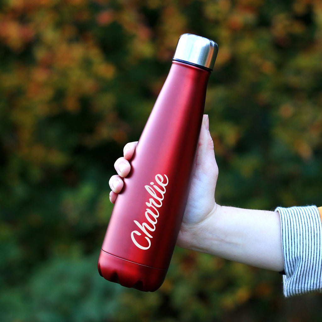 Personalised Engraved 630ml Water Bottle in 4 Colours
