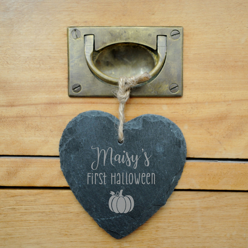 Personalised "First Halloween" Slate Star Hanging Decoration