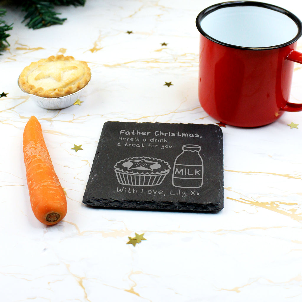 Personalised "Father Christmas" Christmas Eve Coaster Plate