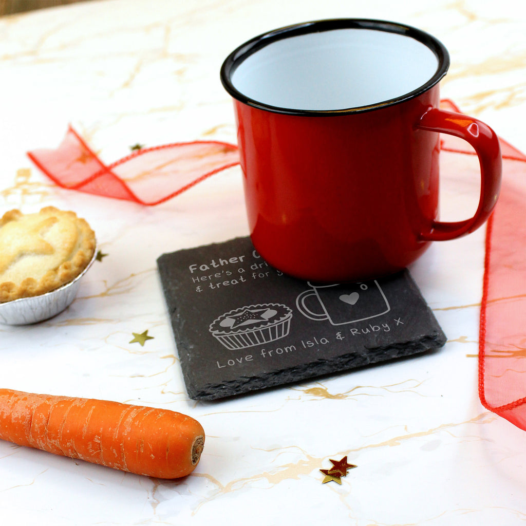 Personalised "Father Christmas" Christmas Eve Coaster Plate