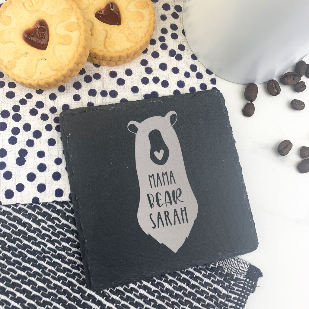 Personalised 'Mama Bear' Slate Coaster