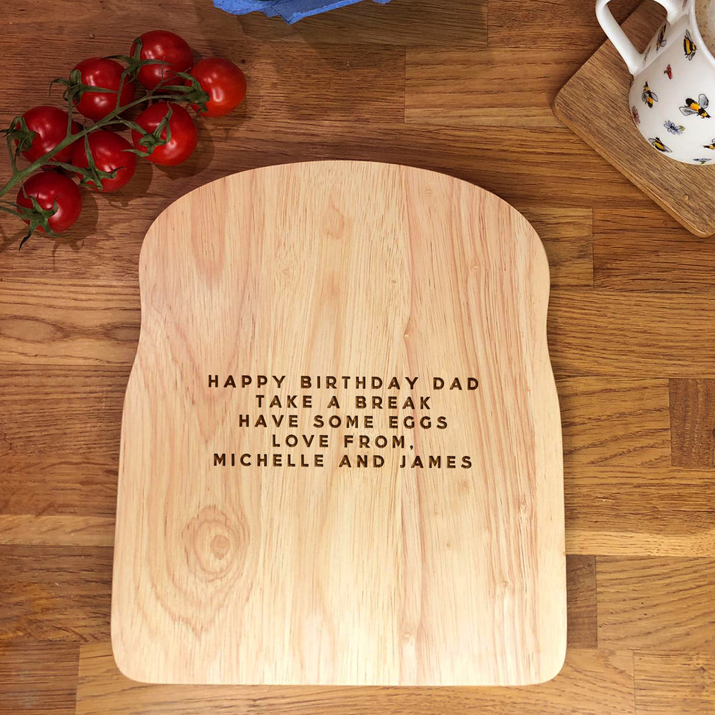 Personalised Toast Shaped Egg Breakfast Board - Dippy Eggs for Men