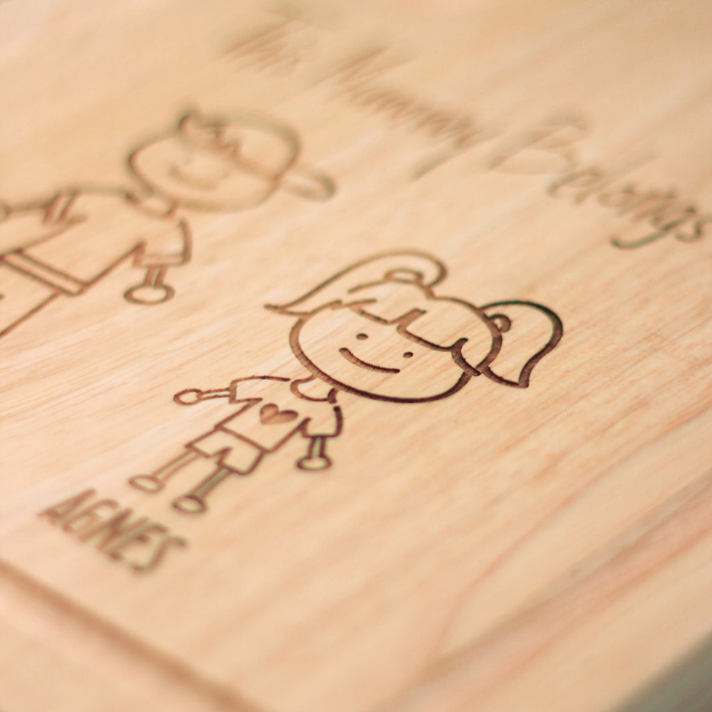 Personalised 'This Mummy Belongs To' Wooden Toast Shaped Breakfast Board