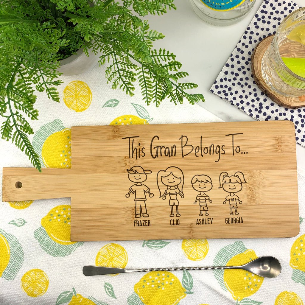 Personalised 'This Grandma Belongs To' Wooden Paddle Board