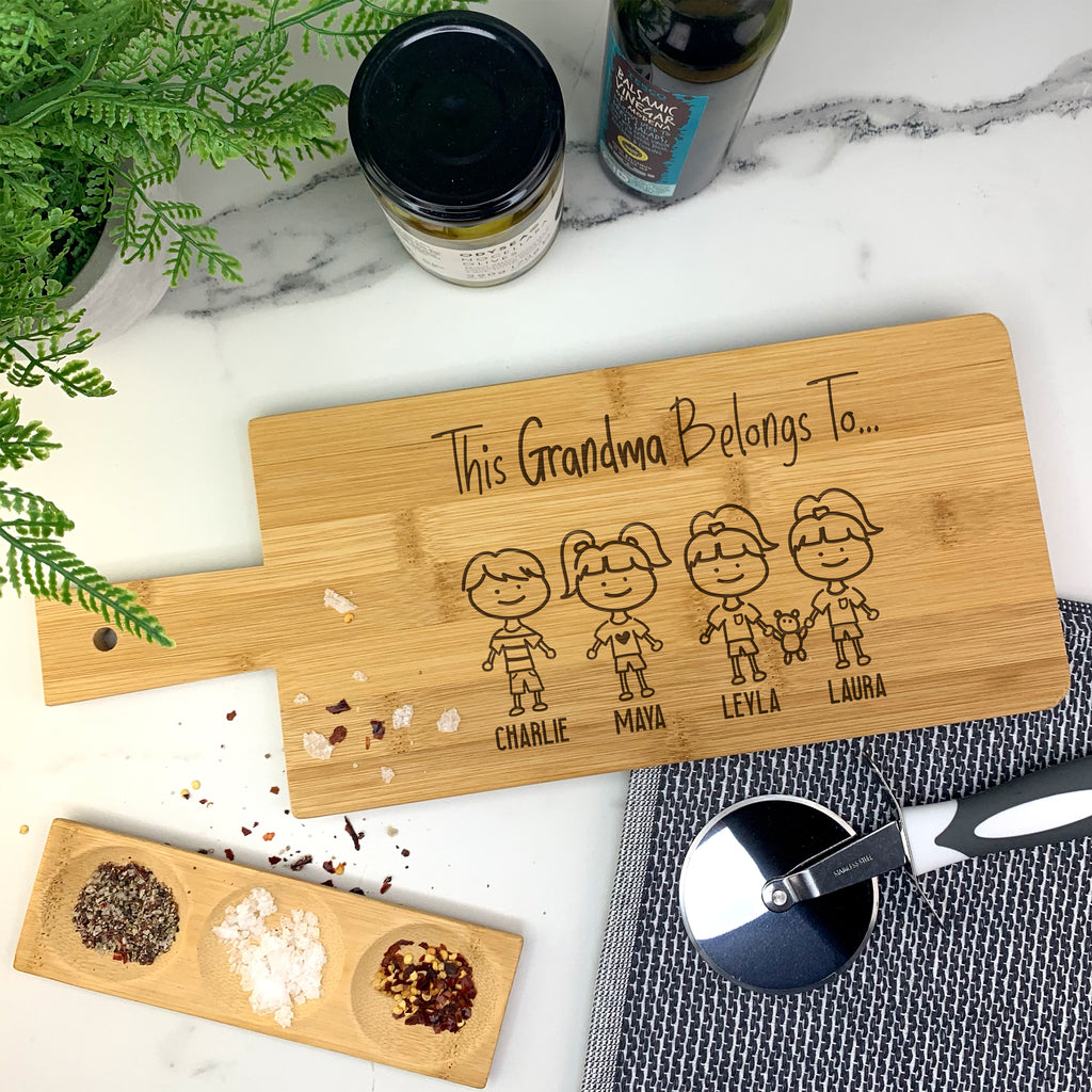 Personalised 'This Grandma Belongs To' Wooden Paddle Board