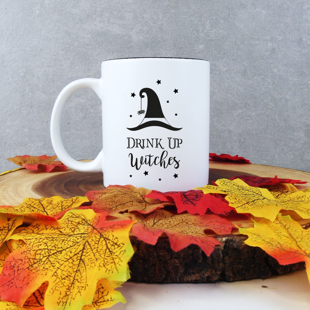 Personalised 'Drink Up Witches' Halloween Mug, 350 ml Ceramic Coffee Mugs