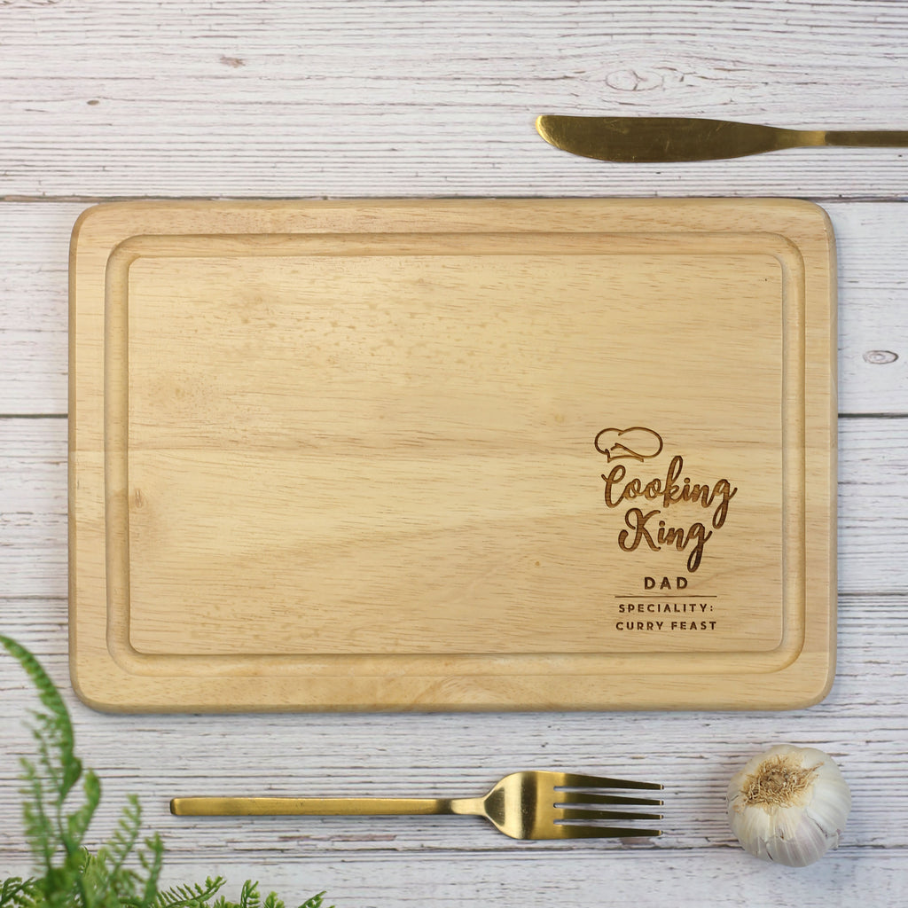 Personalised 'Cooking King' Wooden Chopping Board