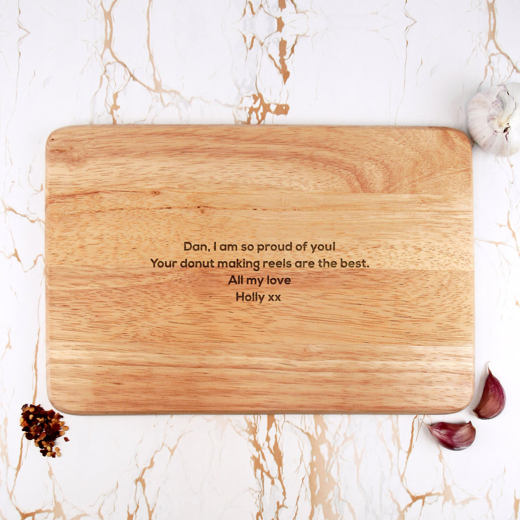 Your Instagram Handle & Logo Engraved Wood Chopping Board