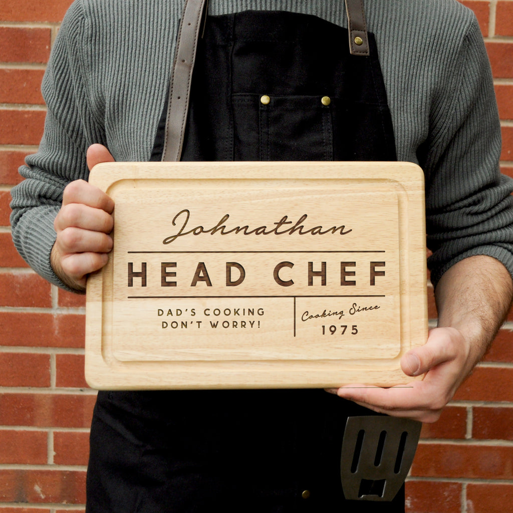 Personalised 'Head Chef' Wooden Chopping Board