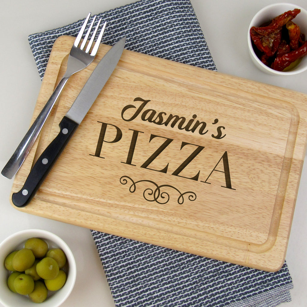Personalised Wooden Rectangle Pizza Board