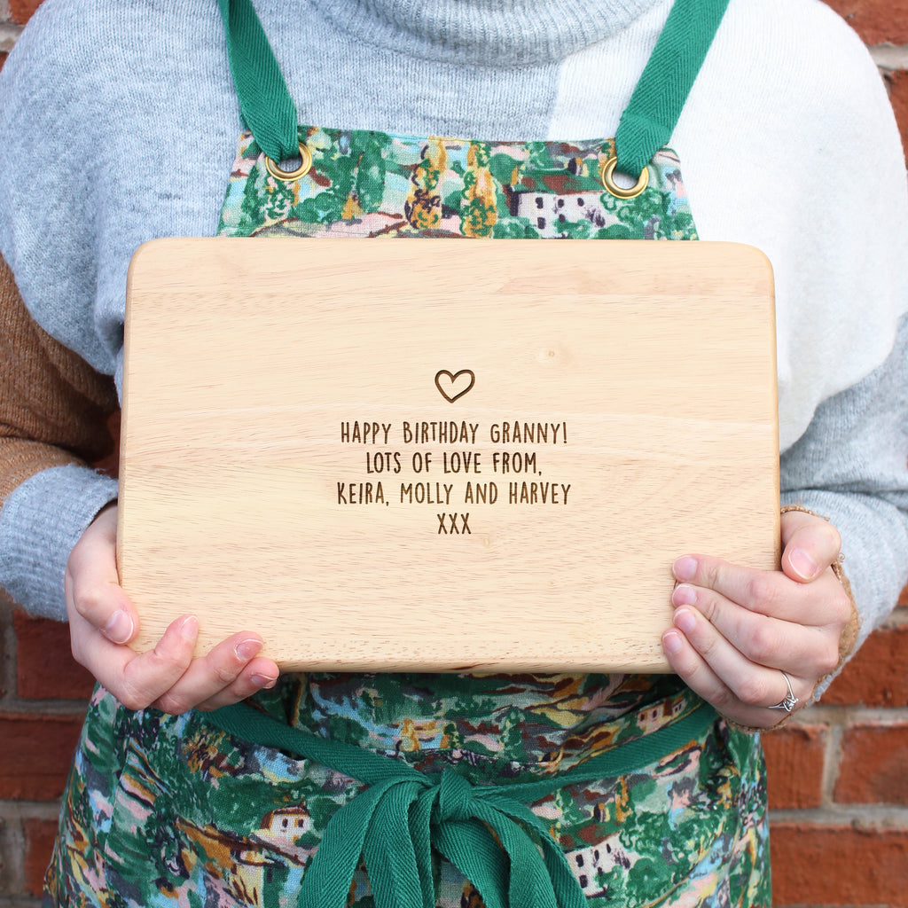 Personalised 'Grandma's Kitchen' Wooden Rectangle Chopping Board - Where There Is An Unlimited Supply Of Treats