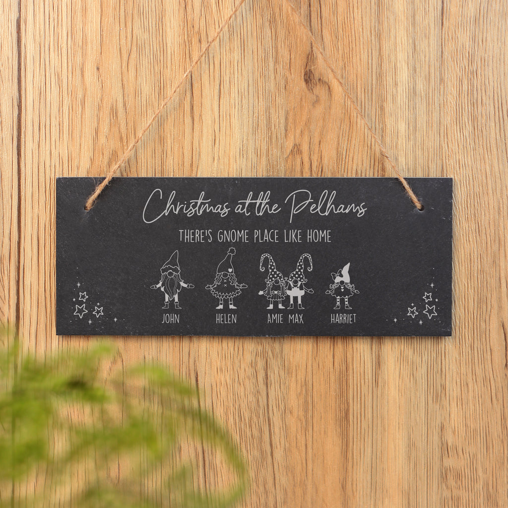 Personalised Gonk Family Christmas Door Sign